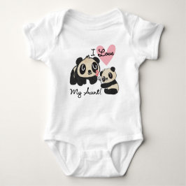 Pandas I Liebe Meine Tante Baby Strampler