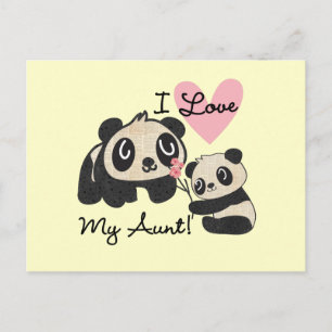 Pandas I Liebe Meine Tante Postkarte