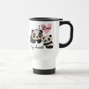 Pandas Ich liebe meine Tante Reisebecher