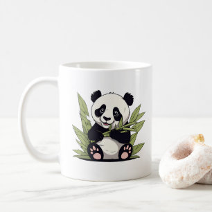 Pandas isst Bamboo Kaffeetasse