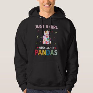 Pandas Just A Girl, die Lieben Pandas Daisy Blume Hoodie