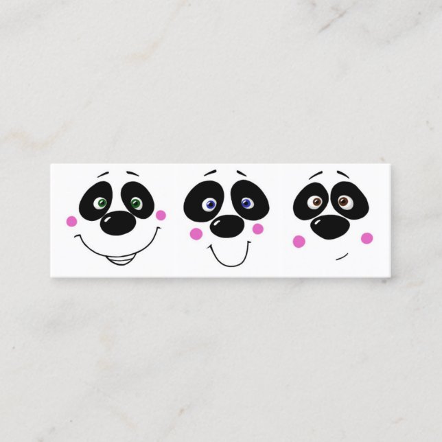 Pandas Kindness Cards Mini Visitenkarte (Vorderseite)