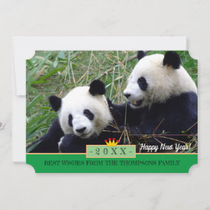 Panda's Love & Happy New Year ! Carte /Chine