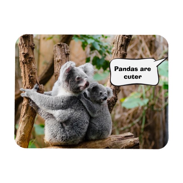 Pandas oder Koalas - Was sind niedlicher? Magnet (Horizontal)