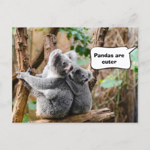 Pandas oder Koalas - Was sind niedlicher? Postkarte