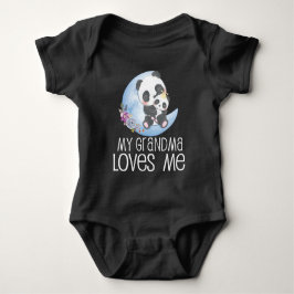 Pandas on Moon 🐼 Meine Oma Lieben Baby Strampler