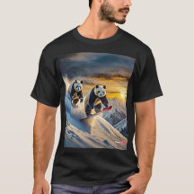 Pandas on Snowboards Design von Rich AMeN Gill