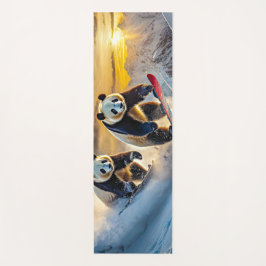 Pandas on Snowboards Design von Rich AMeN Gill Yogamatte