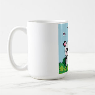 Pandas-Paar Kaffeetasse