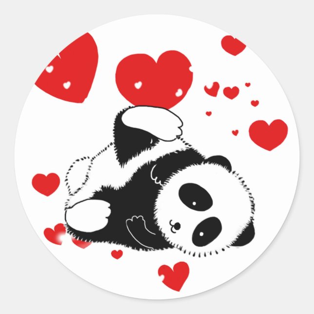 Pandas "Panda Bären" "Panda bear baby" "kawaii pan Runder Aufkleber (Vorderseite)