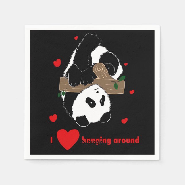 Pandas "Panda Bären" "Panda bear baby" "kawaii pan Serviette (Vorderseite)