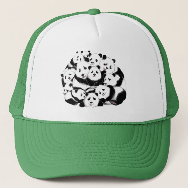 Pandas - Pandemie - Big Hugs - Zeichnend Sammlunge Truckerkappe (Vorderseite)