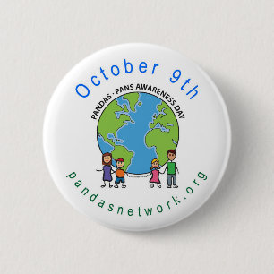 PANDAS/PANS am 9. Oktober Bewusstseins-TagesButton Button