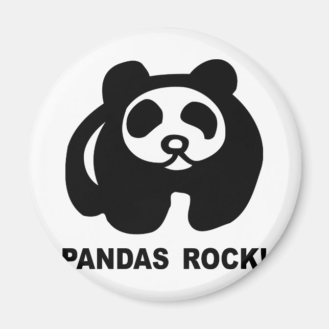 Pandas Rock Magnet (Vorne)