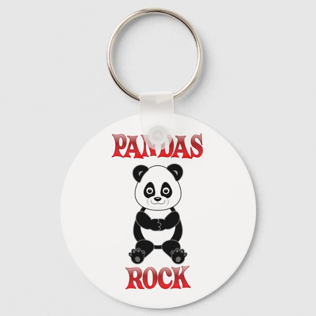 Pandas Rock Schlüsselanhänger (Vorderseite)