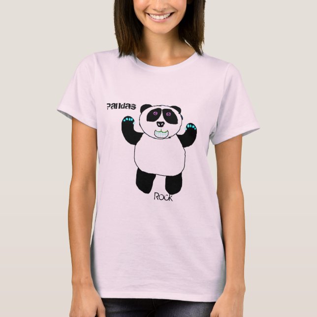 PANDAS ROCK TSHIRT (Vorderseite)