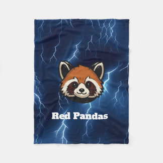 Pandas Rouge Couverture polaire personnalisée