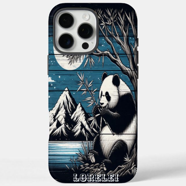 Panda's ruhiges Buch: Bambuszufriedenheit iPhone 16 Pro Max Hülle (Rückseite)