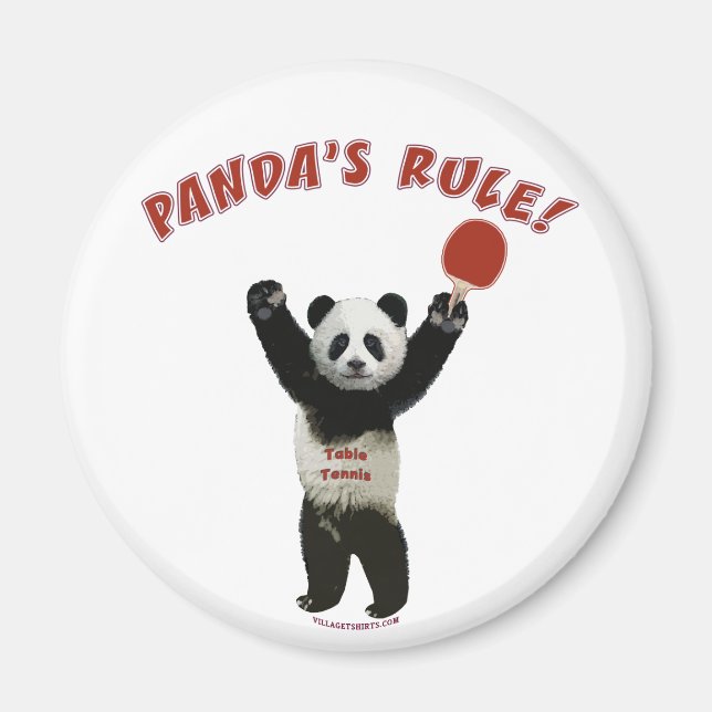 Panda's Rule Ping Pong Magnet (Vorne)