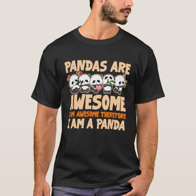 Pandas sind Phantastisch, ich bin Phantastisch, al T-Shirt (Vorderseite)