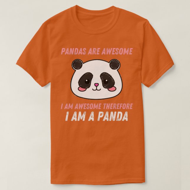 Pandas sind Phantastisch, ich bin Phantastisch, al T-Shirt (Design vorne)