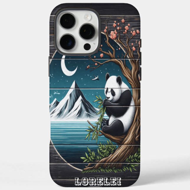 Pandas Treetop-Heiligtum: Bamboo-Gelassenheit iPhone 16 Pro Max Hülle (Rückseite)