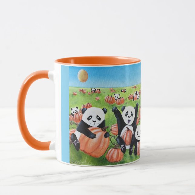 Pandas und Pumpkins Fall Tasse (Links)