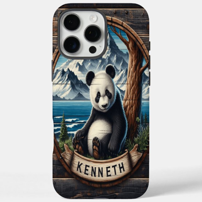 Pandas verstecktes Heiligtum: Bambuszufriedenheit iPhone 16 Pro Max Hülle (Rückseite)