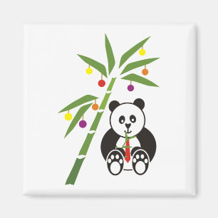 Panda's Weihnachtsessen Magnet