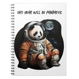 Pandastisches Journal. Space Panda Notebook Notizblock