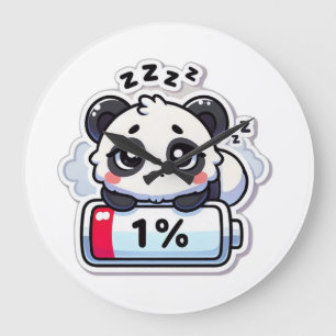 PandaVerse Designs Große Wanduhr