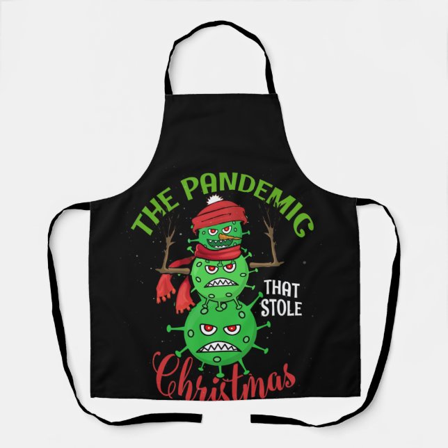 Pandemic That Stole Christmas Ugly Gift Xmas Virus Schürze (Vorderseite)