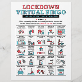 Pandemic Year Quarantine Bingo Lockdown Aktivitäte
