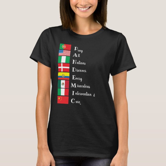 Pandemie_2020 Italien Schwarz T-Shirt (Vorderseite)