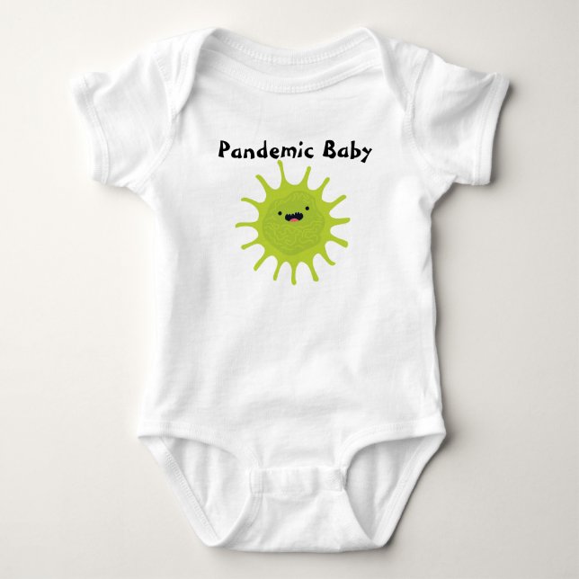 Pandemie-Baby-Green-Virus Niedlich Funny Baby Strampler (Vorderseite)