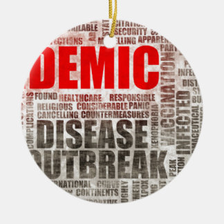 Pandemie Epidemie auf einem globalen Weltgesundhei Keramik Ornament