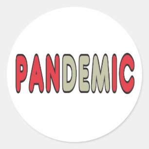 Pandemie Runder Aufkleber
