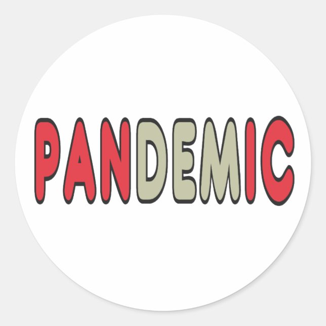 Pandemie Runder Aufkleber (Vorderseite)