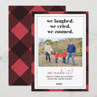 Pandemische Weihnachtskarte, Weihnachtskarte Zoom Einladung