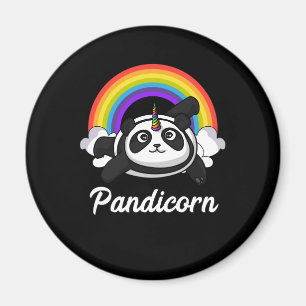 Pandicorn Panda Bear Unicorn Magischer Regenbogen Magnet
