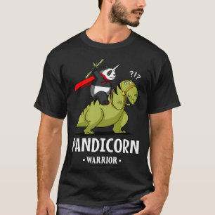 Pandicorn Panda reitet T-Rex Dinosaurier T-Shirt