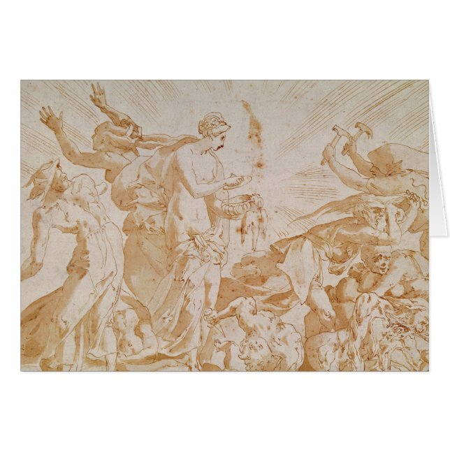 Pandora, die den Kasten öffnet (Vorderseite (Horizontal))