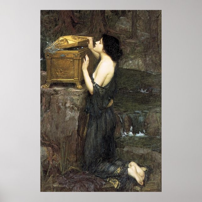 PaNDoRA, von John William Waterhouse, 1896 Poster (Vorne)