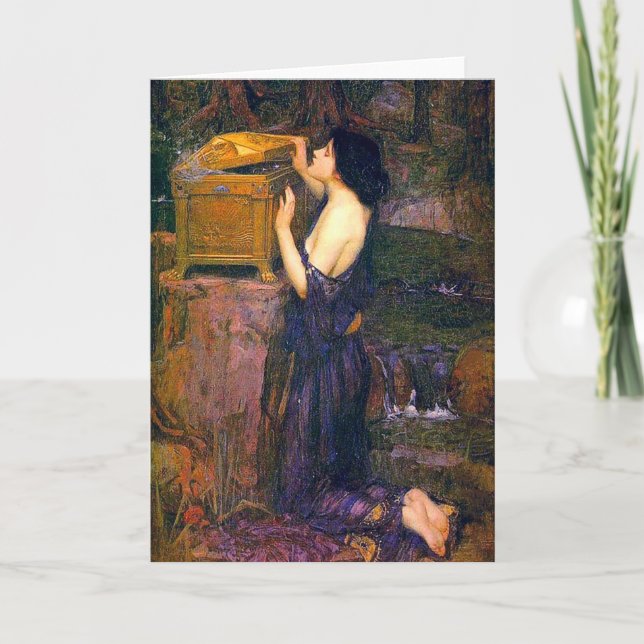 Pandora von John William Waterhouse Karte (Vorderseite)
