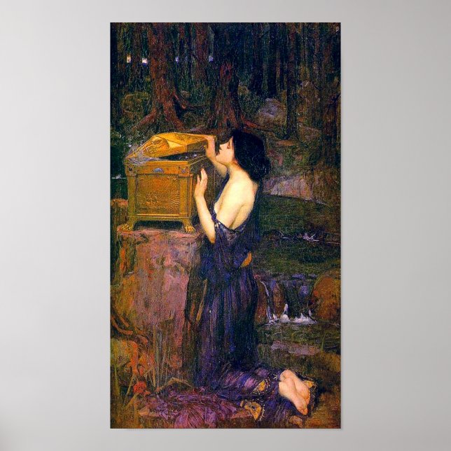 Pandora von John William Waterhouse Poster (Vorne)