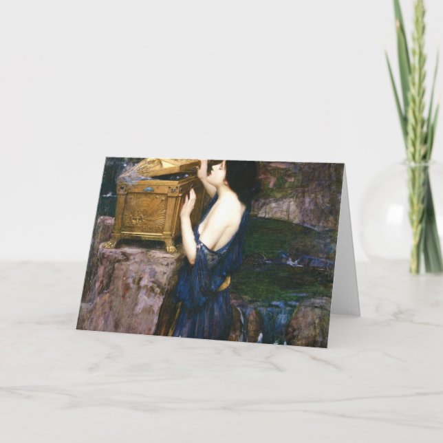 Pandora's Box - John William Waterhouse Karte (Vorderseite)