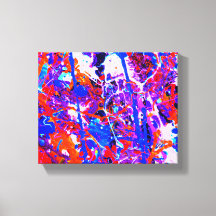 Pandoras Box Rot Blau Abstracter Spritzer