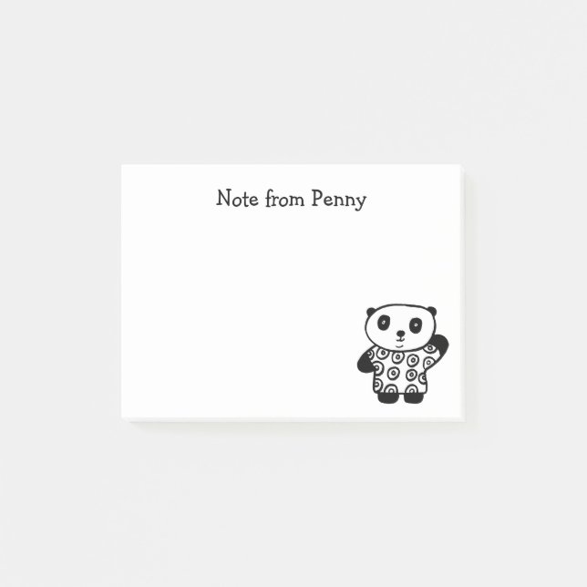 Pandy Panda Post-it Klebezettel (Vorderseite)