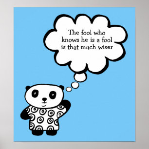 Pandy the Panda Buddhist Dummy Zitat Poster