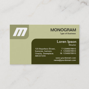 Panels MonoGram - Shades of Khaki/Olive Visitenkarte